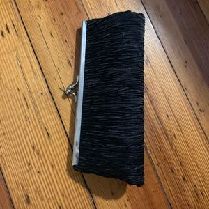 small black ruched clutch